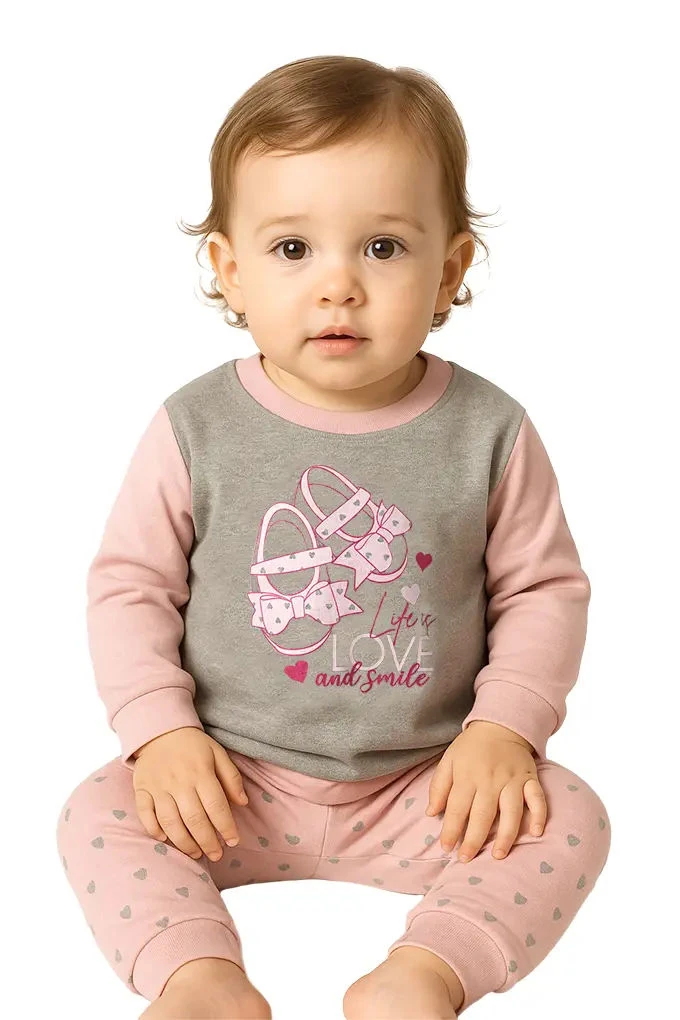 Life is Love Girl Thermal Printed Pyjama Set