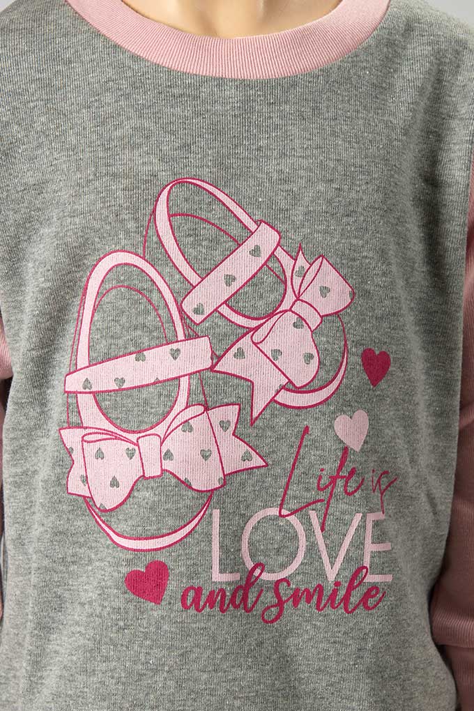 Life is Love Girl Thermal Printed Pyjama Set