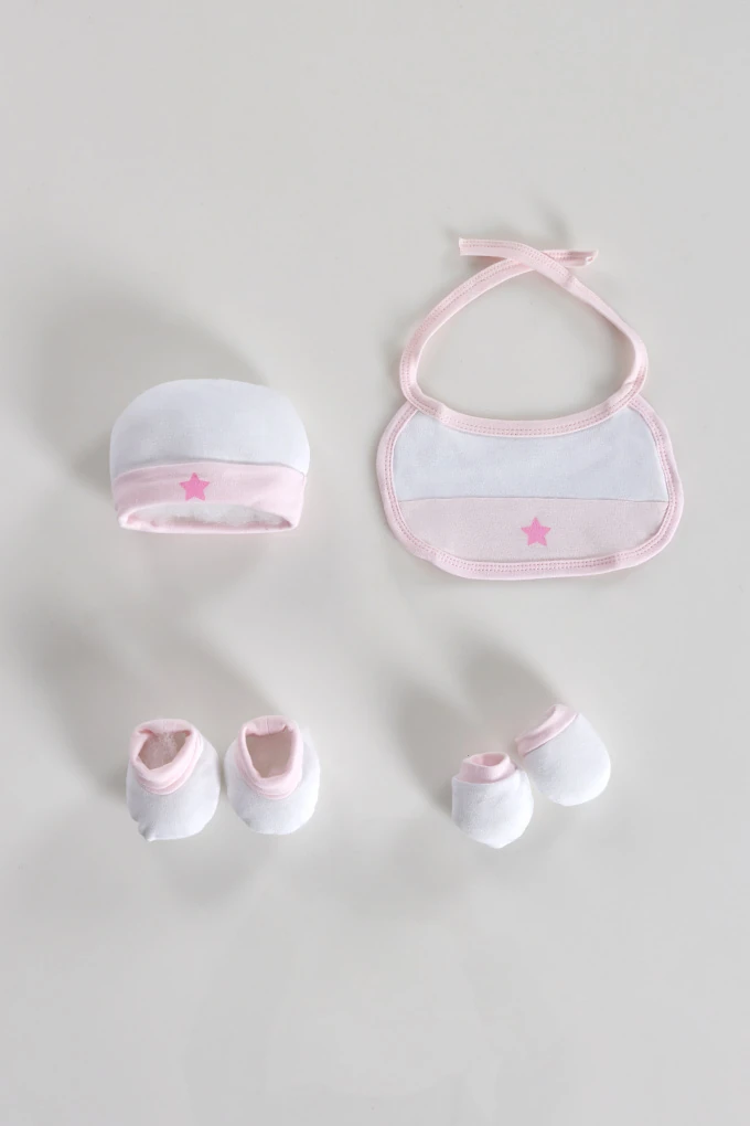 10591 Printed 4 Pieces Baby Set