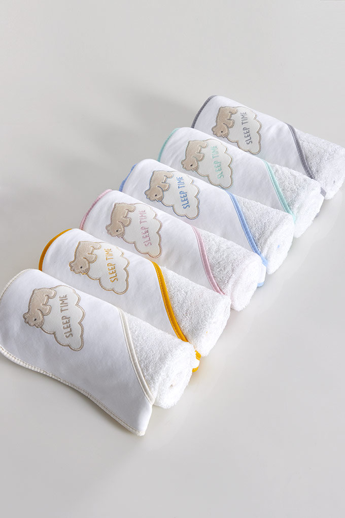 Sleep Time Embroidered Baby Towel