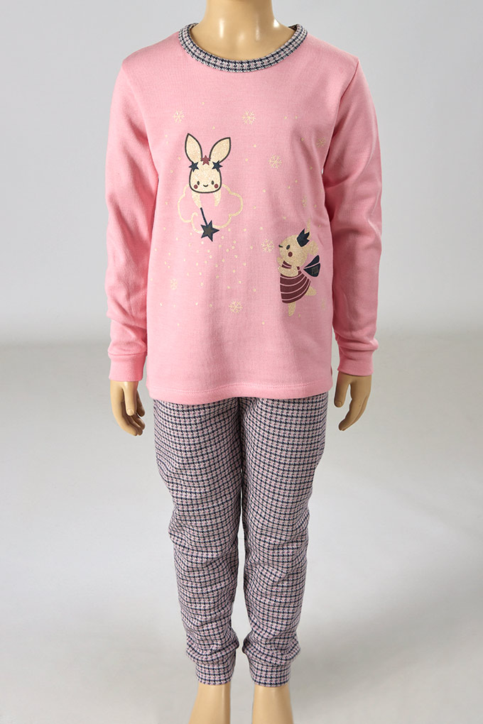 Bunnys Girl Thermal Printed Pyjama Set