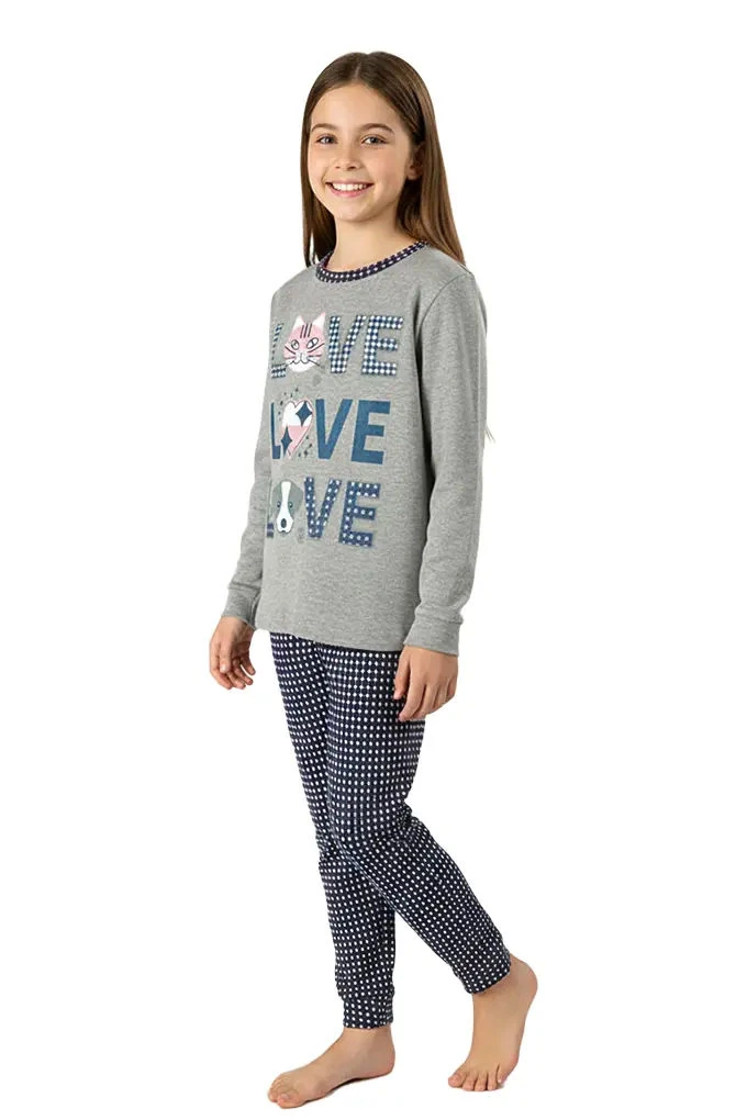 Love Girl Thermal Printed Pyjama Set