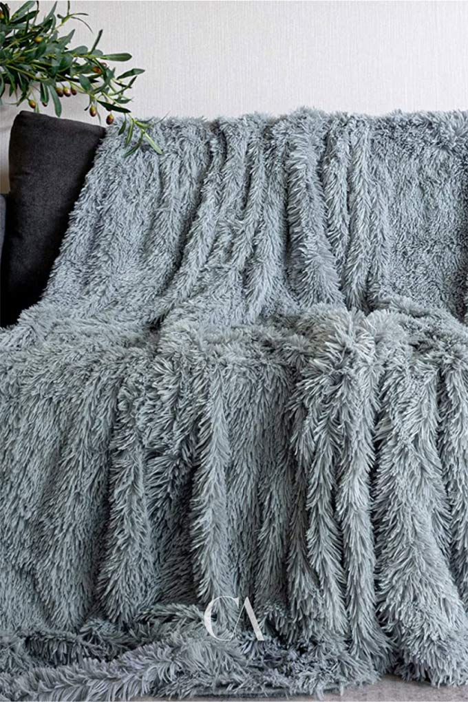 Fur Blanket w/ Sherpa