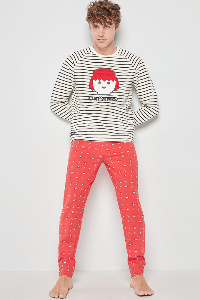 Christmas Playmobil Man Printed Pyjama Set