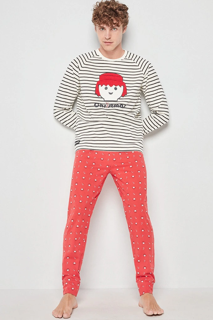 Christmas Playmobil Man Printed Pyjama Set