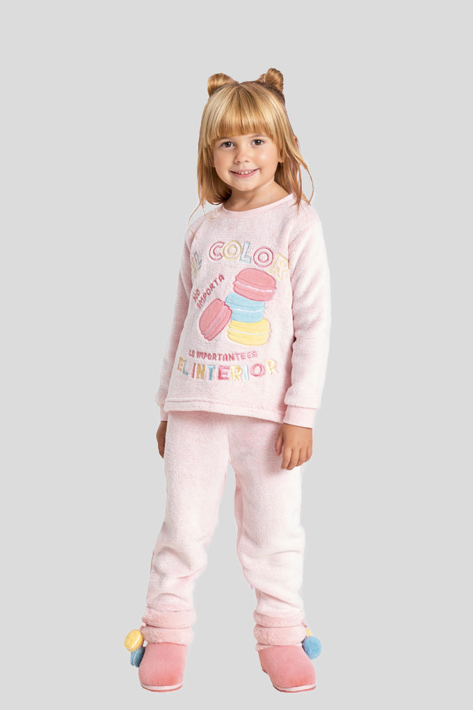 Macarrons Girl Coral Pyjama Set