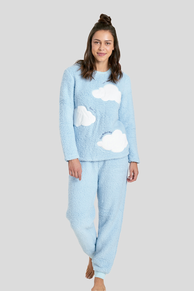 Pijama Sherpa Senhora Nuvens_1