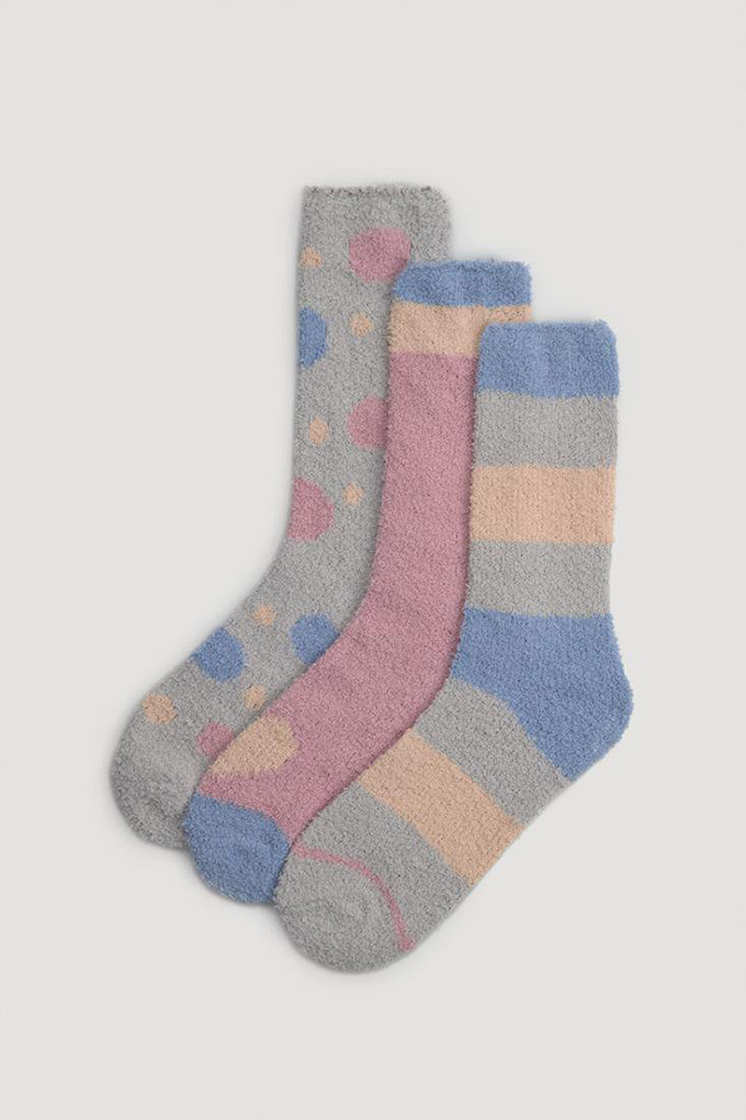 12795 Woman Flannel Printed Socks