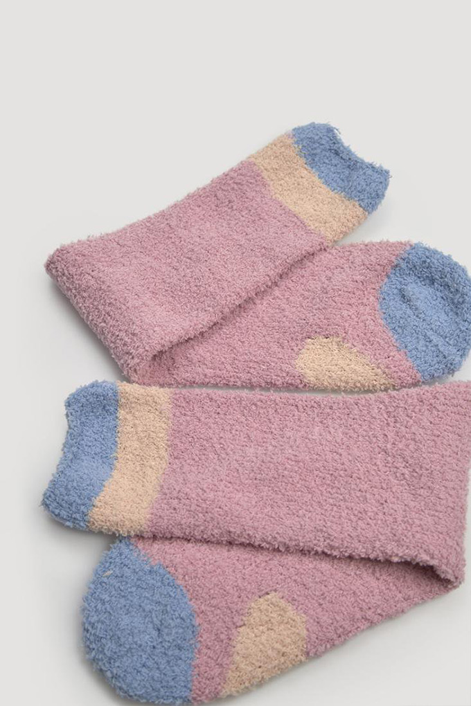 12795 Woman Flannel Printed Socks