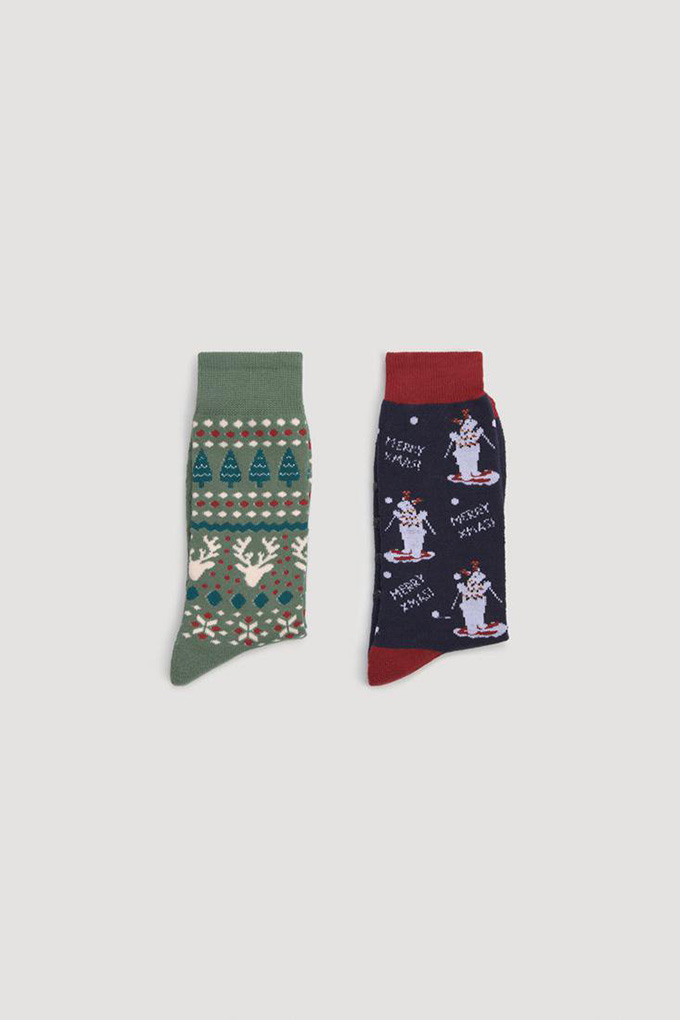 Christmas Man Loading Non-Slip Printed Socks