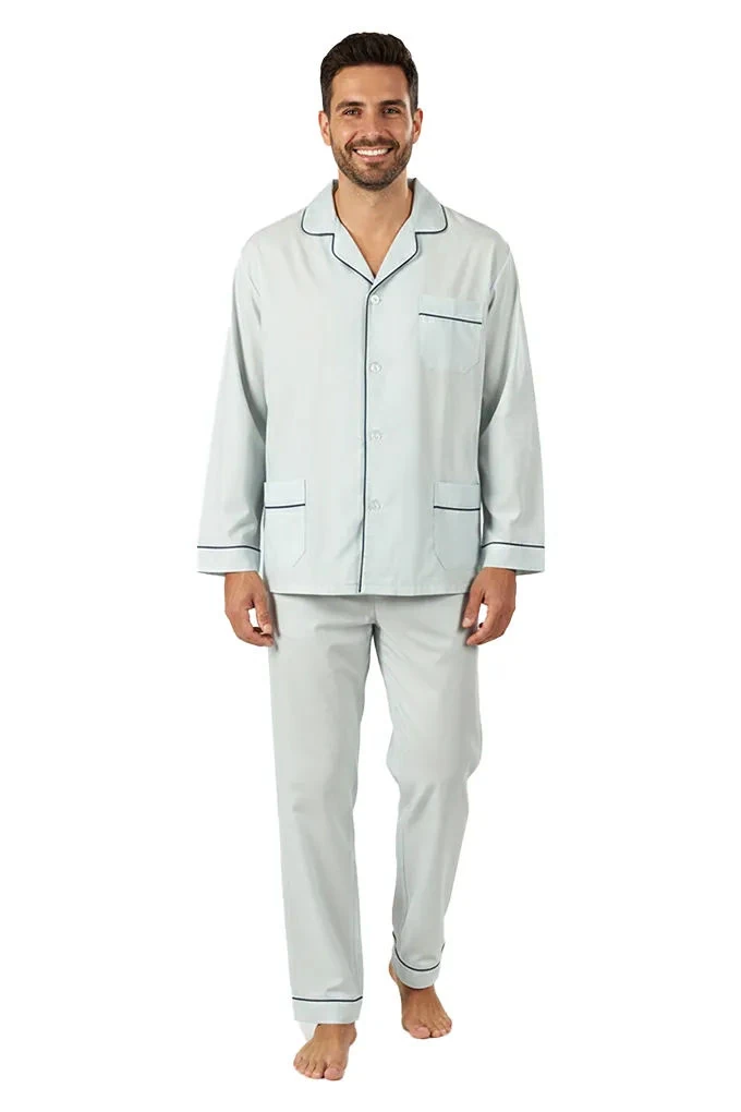 Man Poplin Plain Pyjama Set