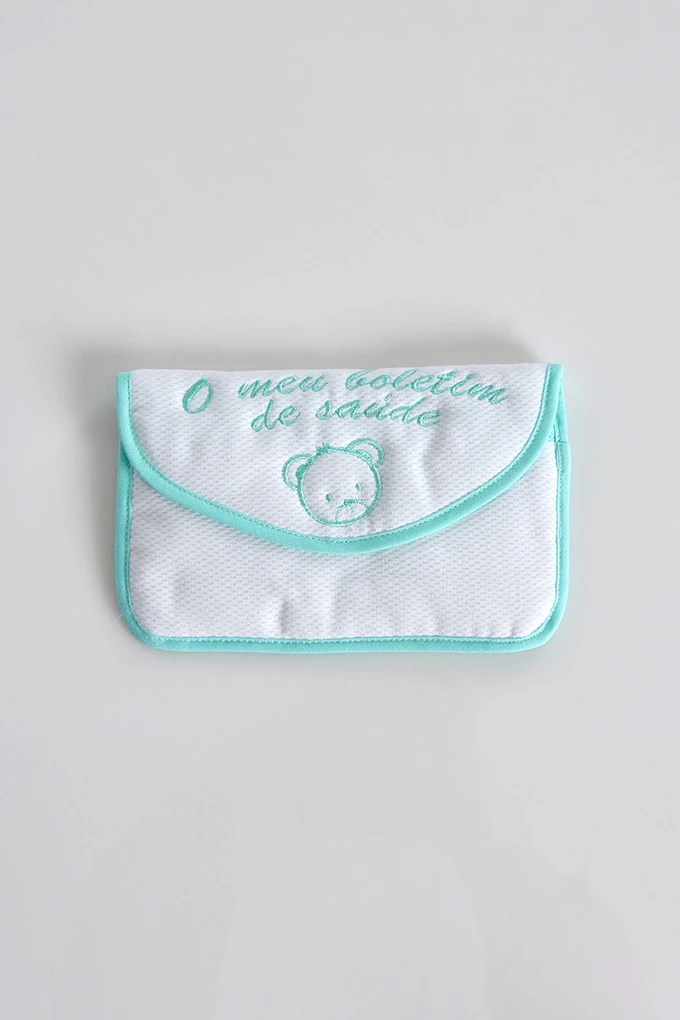 Embroidered Piquet Baby Health Bag