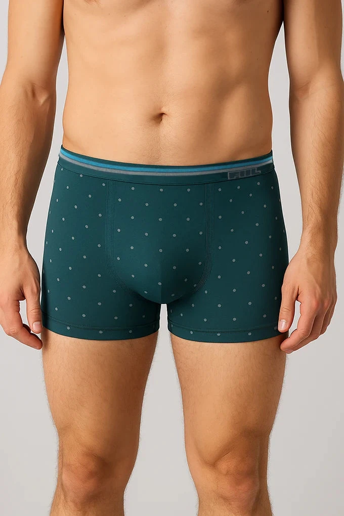 Man Printed Dots Microfiber Hipster