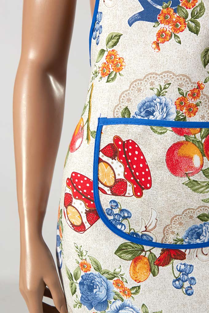 Tea Time Printed Twill Kitchen Aprons