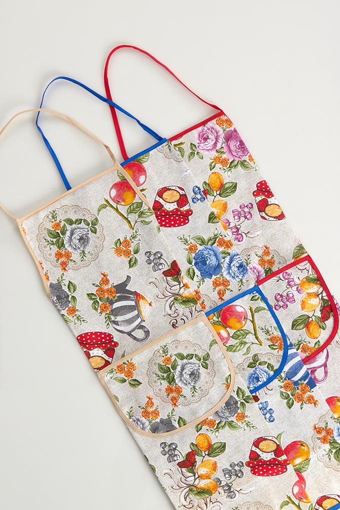 Tea Time Printed Twill Kitchen Aprons