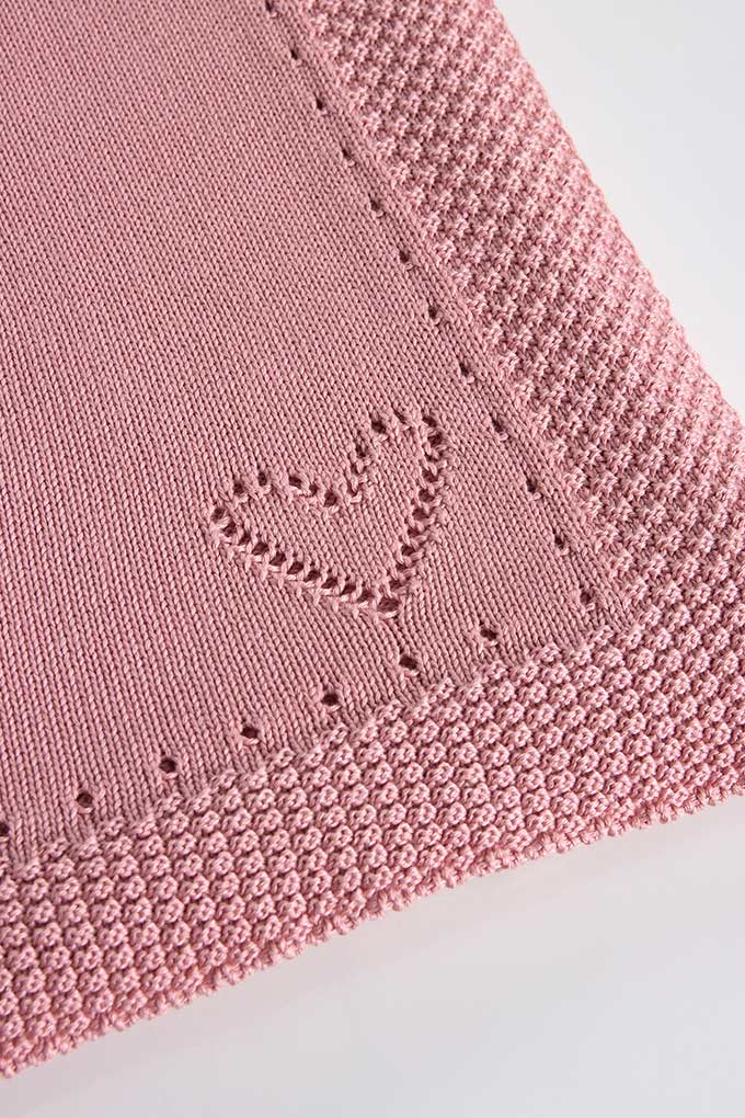 Heart Knitted Baby Blanket