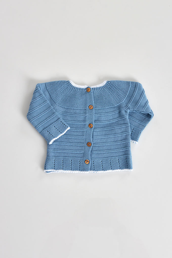 3 Pieces Open Back Knitted Baby Set