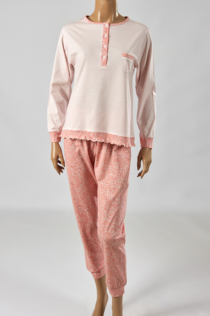 Pijama Carcela s/ Carda Senhora Flores 20334