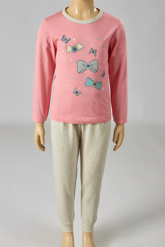 Bows Girl Printed Pyjama Set
