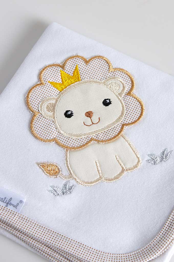 Lion King Embroidered Burp Cloth