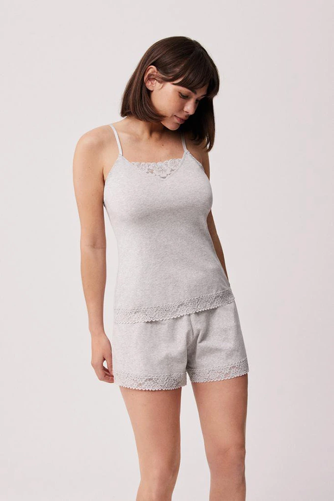 10559 Woman Laced Semaless Pyjama Set