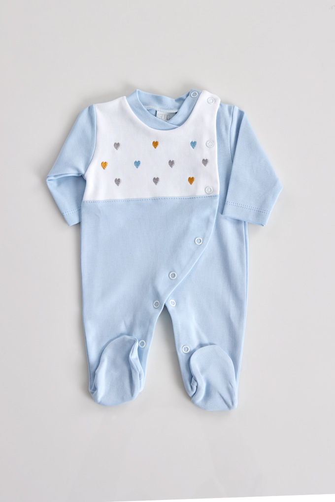 Colorful Hearts Cotton Babygrow