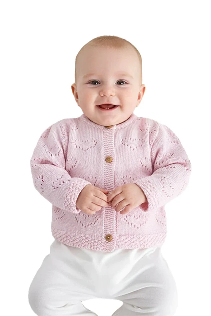 Hearts Knitted Baby Jacket