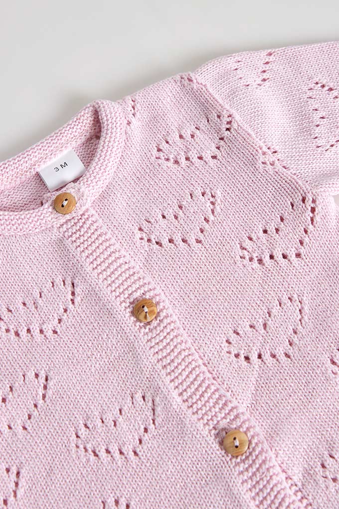 Hearts Knitted Baby Jacket