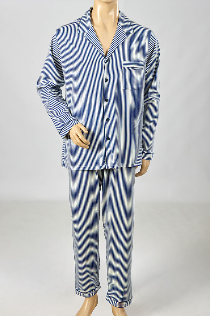 Pijama Casaco Estampado Riscas Homem_1