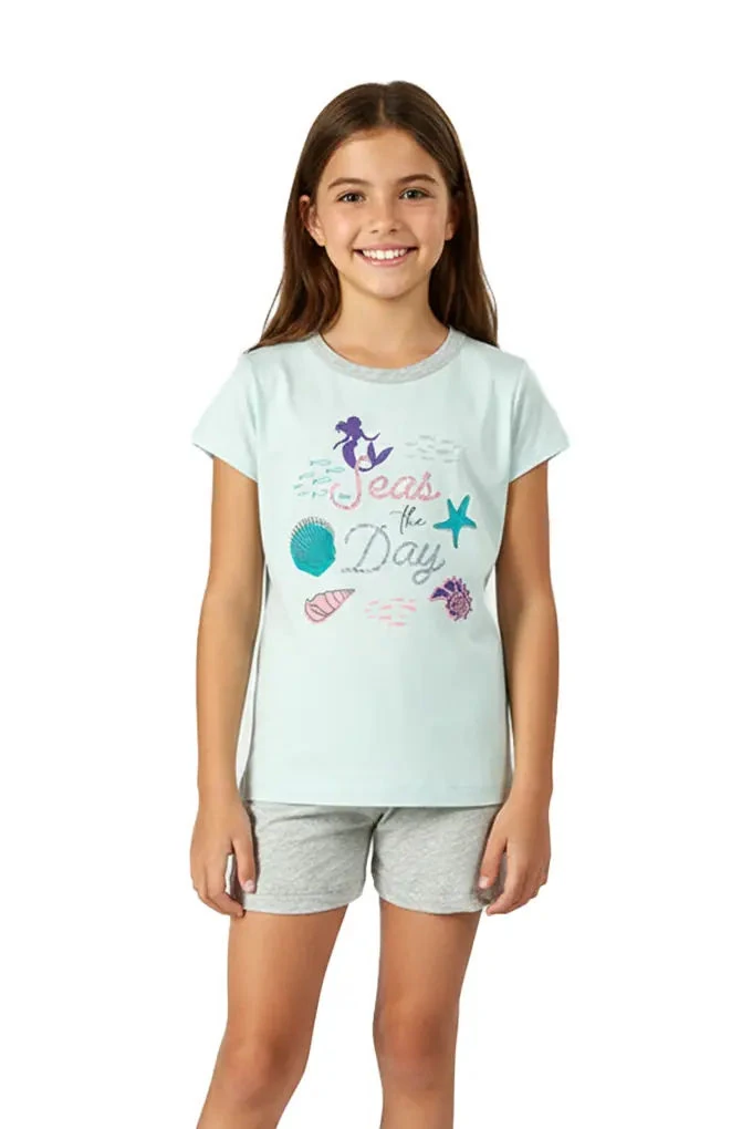 Seas Printed Short Sleeve Pyjama Set