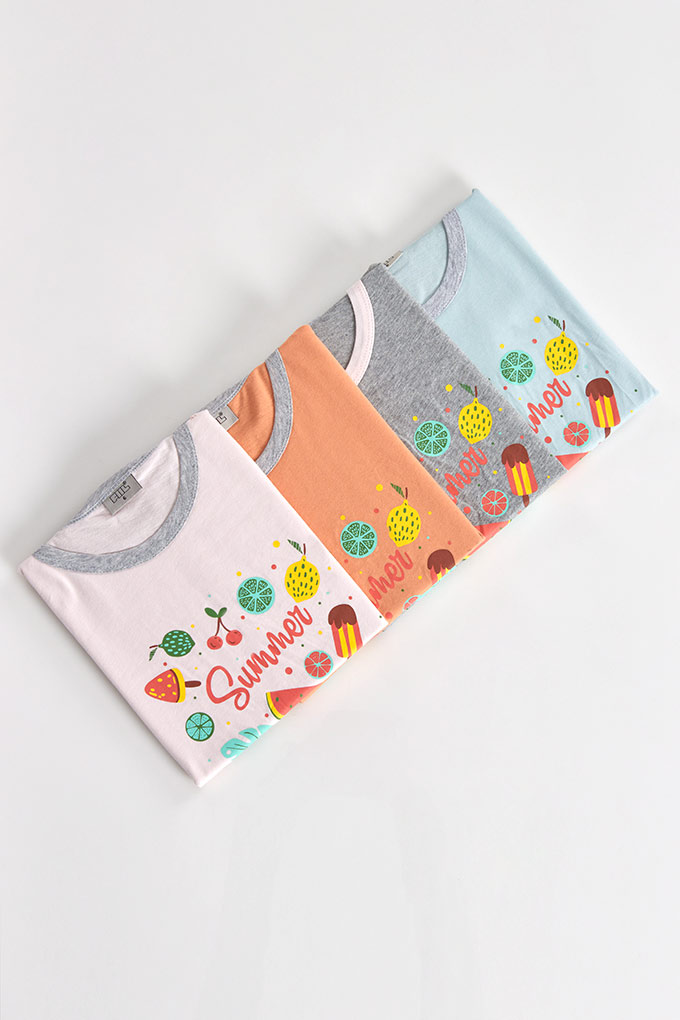 Summer Printed Short Sleeve Pyjama Set