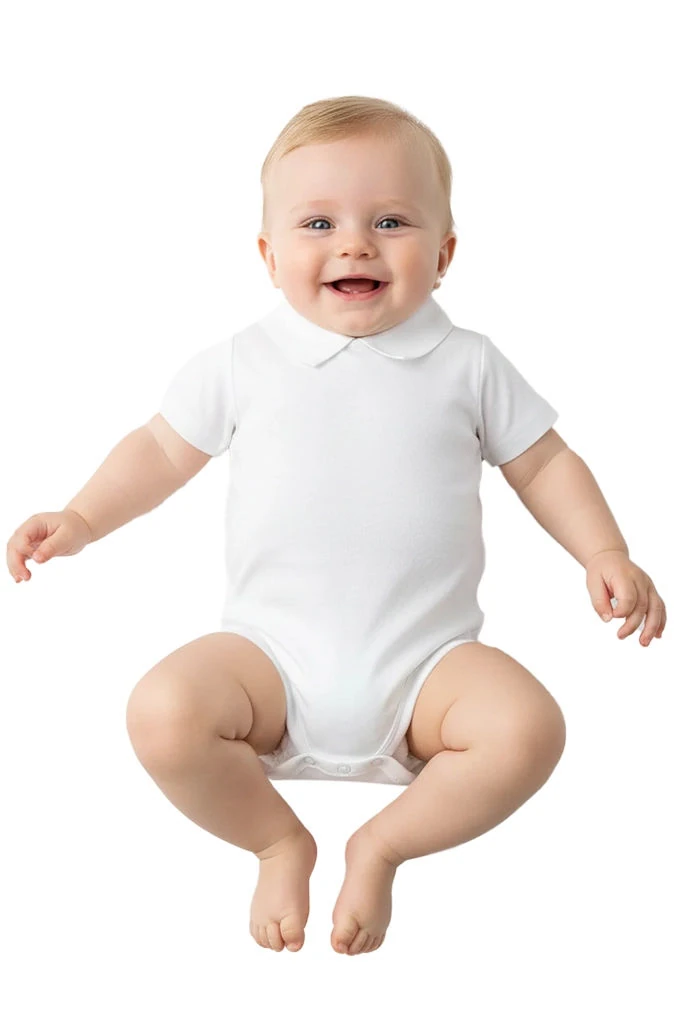 Short Sleeve Bodysuit w/ Open Collar
