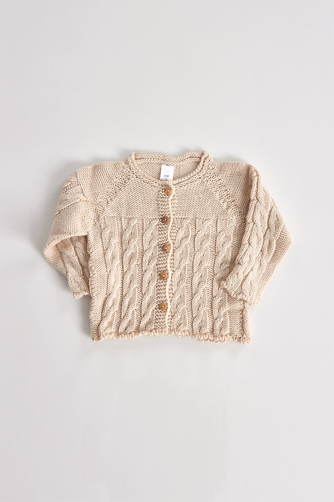 809 Braid Knitted Baby Jacket