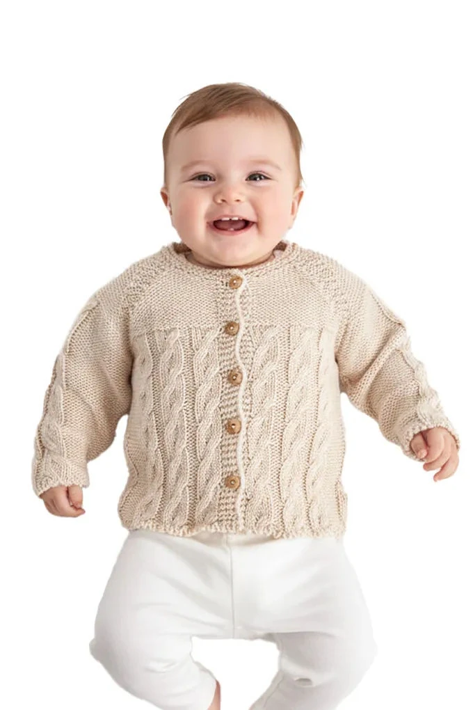 809 Braid Knitted Baby Jacket