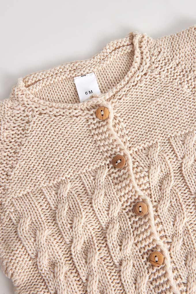 809 Braid Knitted Baby Jacket