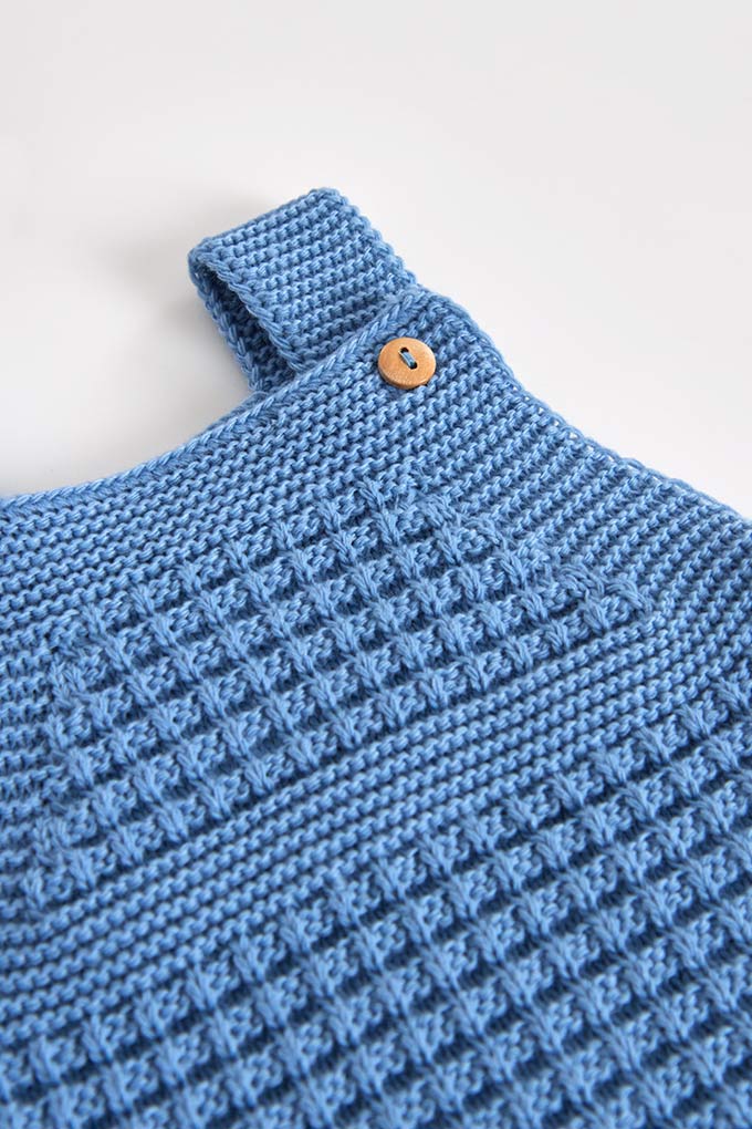 Waffle Knitted Baby Romper