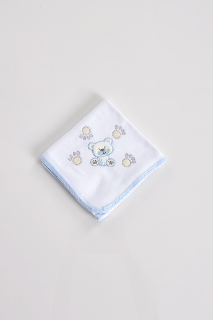 Little Paws Embroidered Burp Cloth