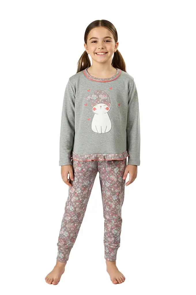 Cat Girl Thermal Printed Pyjama Set