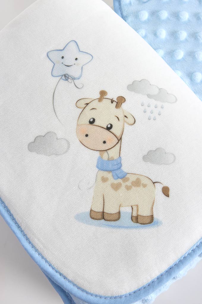 Giraffe Printed Bubble Baby Blanket