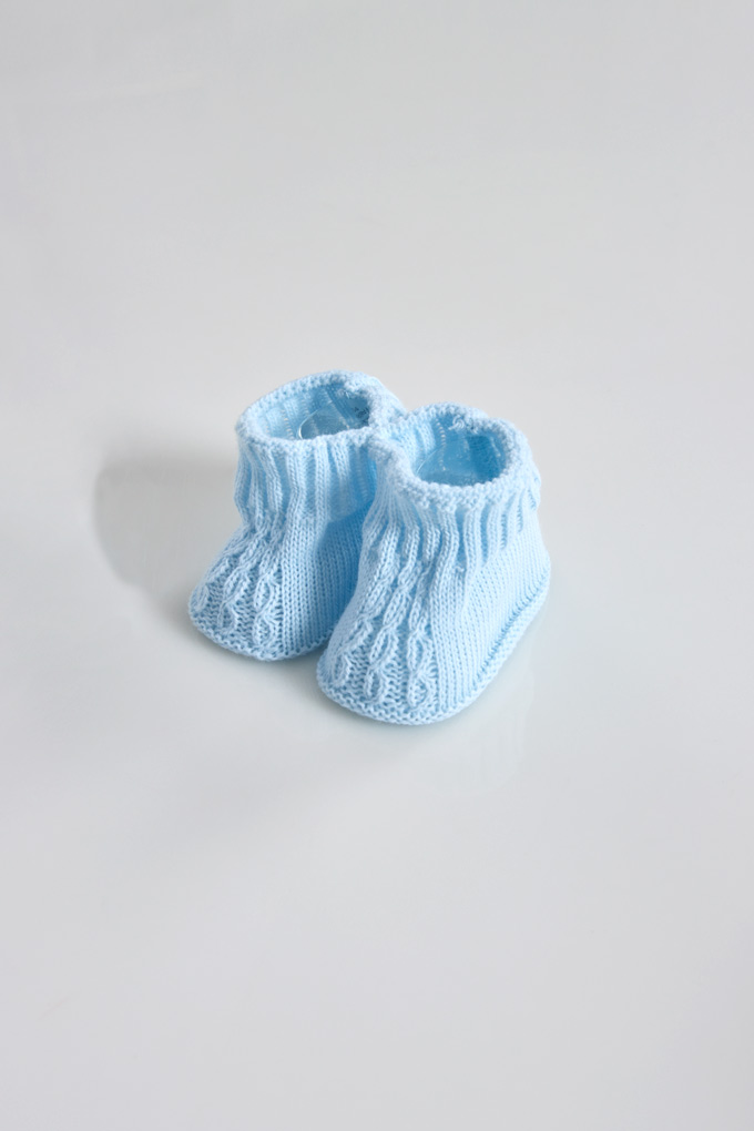 Braid Knitted Baby Booties