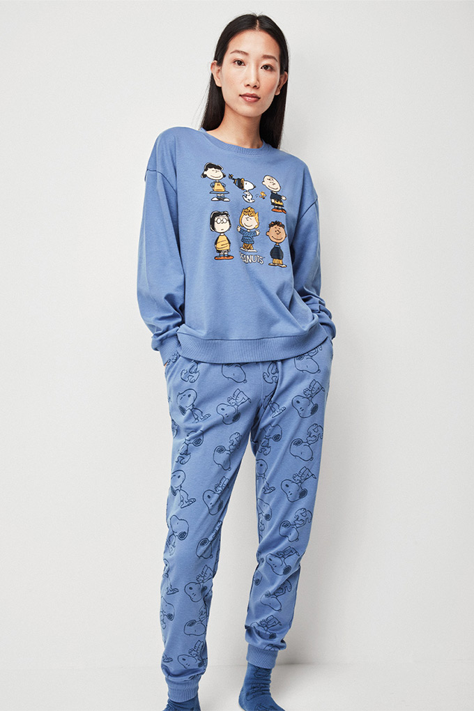 Pijama Estampado Senhora Peanuts_1