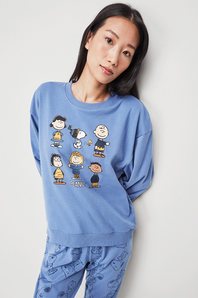 Pijama Estampado Senhora Peanuts