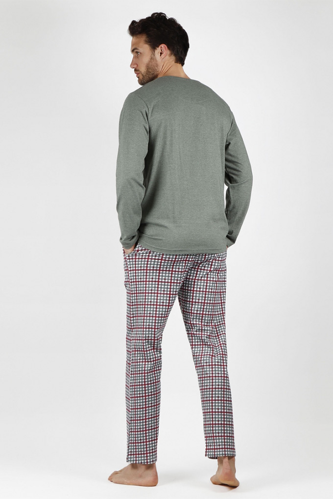 56581 Man Embroidered Pyjama Set w/ Pocket