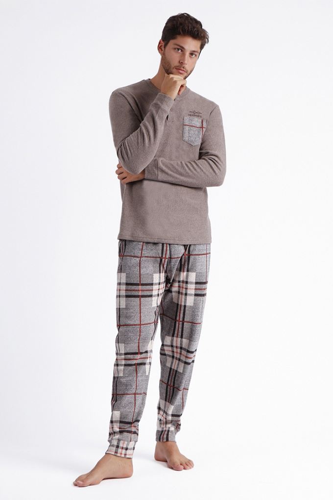 Pijama Cardado Estampado Homem 60293_1