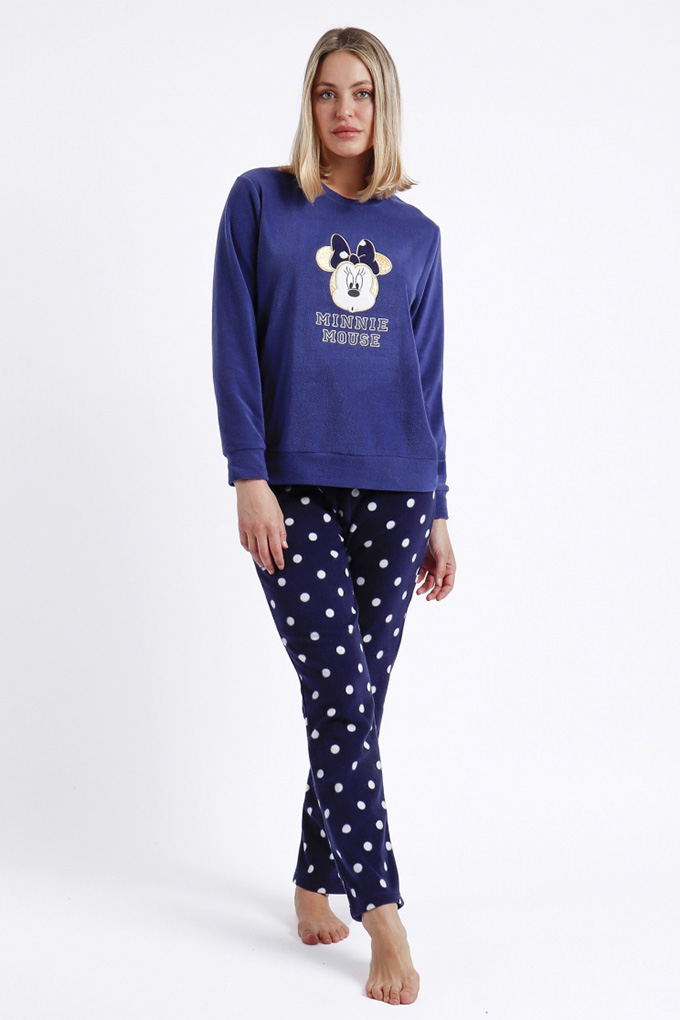 Minnie Woman Embroidered Micropolar Pyjama Set