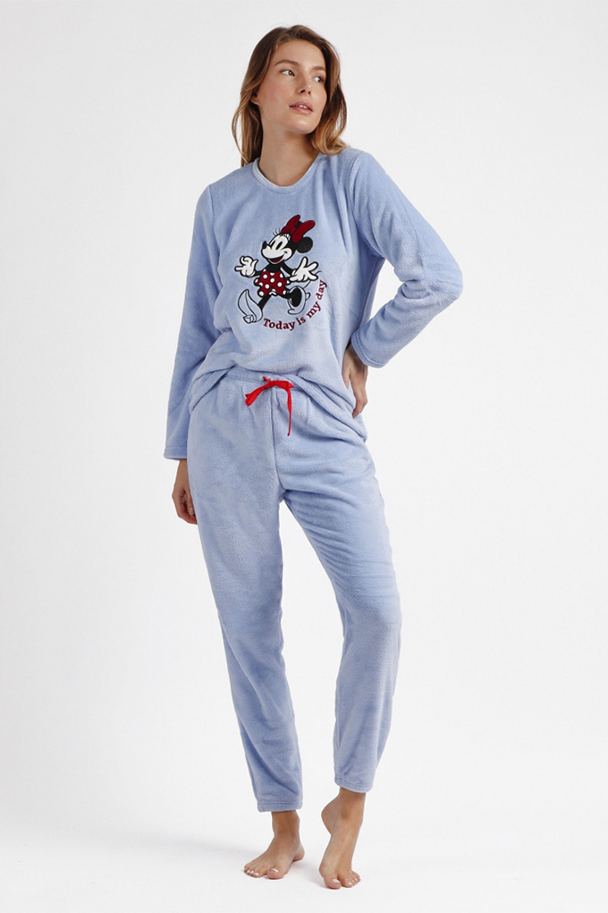 Pijama Coralina Bordado Senhora Minnie_1