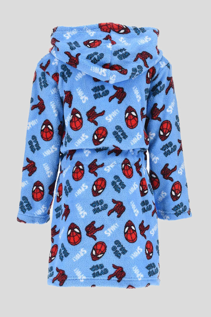 Spiderman Boy Printed Coral Robe