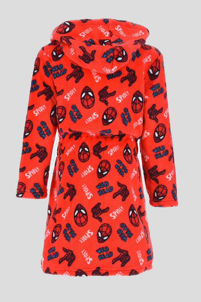 Spiderman Boy Printed Coral Robe