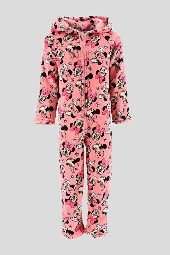 Macacão Pijama Coralina Estampado Menina Minnie