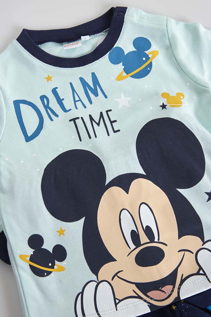 Pijama Estampado Cardado Menino Mickey